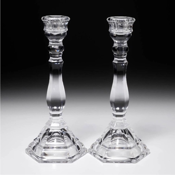 Tiffany & Co. Pair Hampton Crystal Candle Holders - Picture 1 of 4